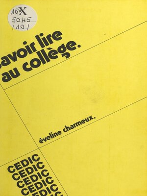 cover image of Savoir lire au collège